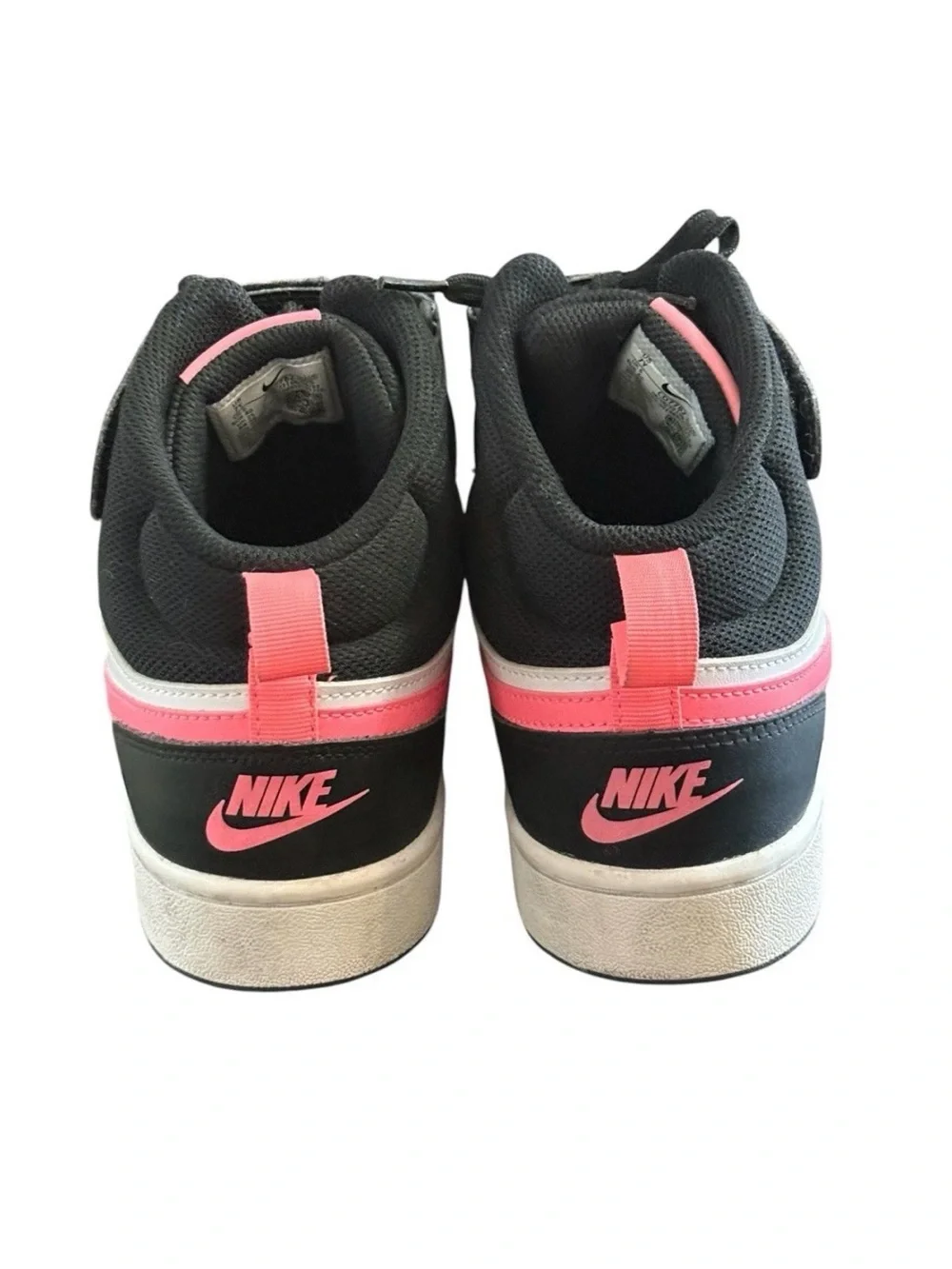 Nike Kids' Court Borough Mid 2 Pink Black White Size 7Y Youth